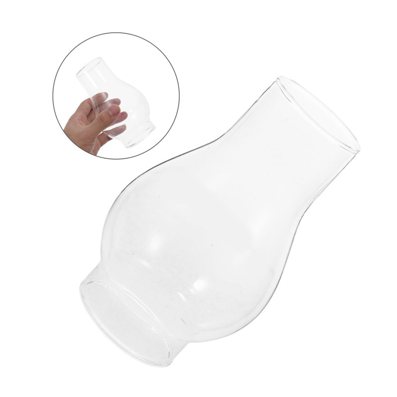BIUDECO Elegant Retro Oil Lamp Shade Glass Chimney Windproof Cap