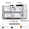 SAFAUTOPARTS Headlights Assembly Pair for 1994-1998 OBS Chevy Silverado C/K