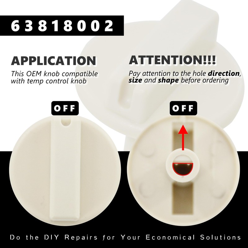 ZNTVW 63818002 Temp Control Knob for Wall Heater Fits for