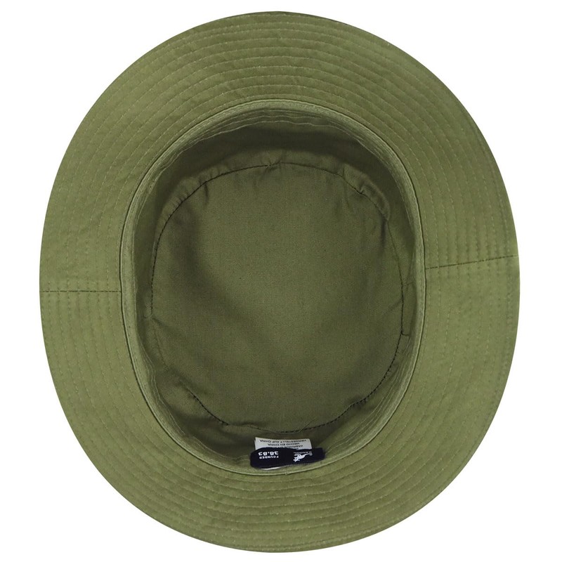 Kangol Women's Cotton Bucket Beret Hat, olive green