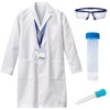 UNGLINGA Kids Lab Coat Doctor Scientist Costume with Science Goggles