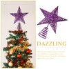 Ciieeo Christmas Star Tree Topper Metal Glittered Sparkle Star Treetop