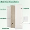 JUBEST 24"x80" 2-Panel Shaker Style White Primed Hollow Core Interior
