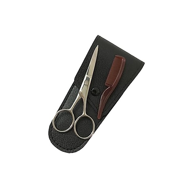 Mikinona Stainless Steel Eyebrow Scissors Set for Men Mustache Trimmer