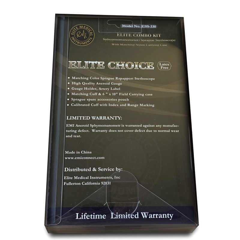 EMI Sprague Rappaport Stethoscope and Aneroid Sphygmomanometer Blood Pressure Set