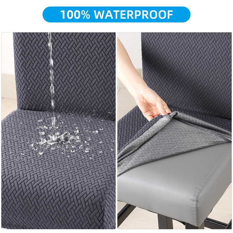 Bar Stool Covers Set of 4, Stretch Removable Polar Fleece