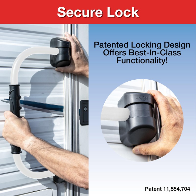 RV Designer R122 GripSafe Handrail Assist - Locking Folding Aluminum
