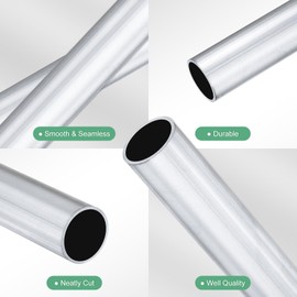 M METERXITY 1-Pack 300mm 6063 Aluminum Round Tube, 16mm ID 19mm OD Seamless Aluminum Tubing for Construction/Machining/DIY Crafting, Metal Straight Pipe [0.63"x0.75"x12"]