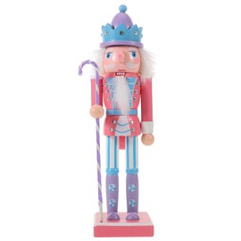 Gatuida Wooden Christmas Nutcracker Soldier: 25cm Figures Soldier Nutcracker Puppet Traditional Xmas Nutcracker Tabletop Festival Decoration