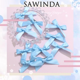 SAWINDA 20PCS Pink Hair Bows Ribbon Alligator Hair Ribbon Hair Barrettes for Teens Small Claw Clips for Thick Thin Hair,Cute Hair Accessories for Women Girls (Blue)