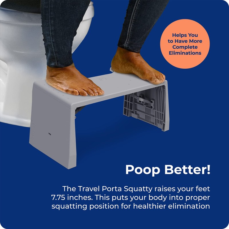 Squatty Potty Porta Traveler Foldable Toilet Stool for Travel, 7"