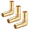 TOP-VIGOR 3 Pieces 16mm Barb Brass 90 Degree Elbow Connector