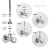 Water Line Adapter, 4 PCS Pipe Fittings in 1/2" Female