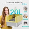 Stainless Steel Litter Box with High Side, XXL Extra Large