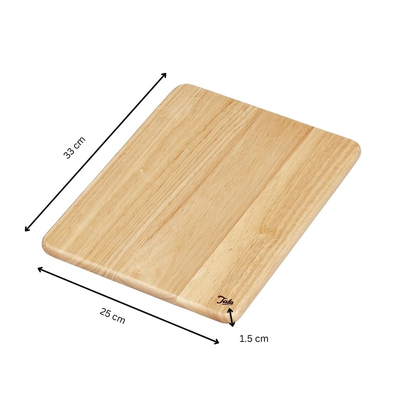 Tala Medium Rectangular Chopping Board, High-Grade Food Safe Hevea Wood,
