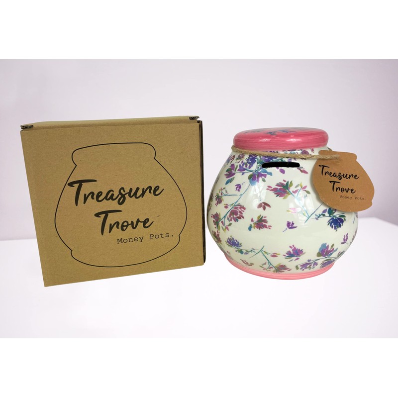 Treasure Trove Ceramic Money Pots (Pink Floral)