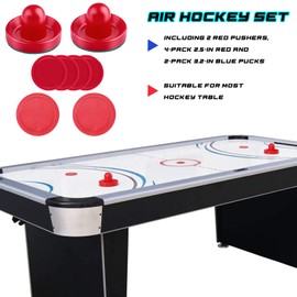 INSCOOL Air Hockey Pushers and Air Hockey Pucks Air Hockey Paddles, Goal Handles Paddles Replacement Accessories for Game Tables(2-Pack Pushers, 2-Pack 3.25-Inch Pucks，4-Pack 2.5-Inch Pucks)