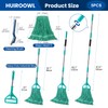 Commercial Mop with 3 Replacement Heads & 1 Handles, 64"