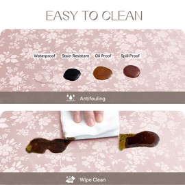 Romanstile Wax Tablecloth, 140 x 240 cm, Washable, Pink, 350 GSM, Outdoor Plastic Tablecloth, Waterproof Decoration for Girls, Birthday, Party, Christmas, Wedding, Spring, Pink, Gifts for Women