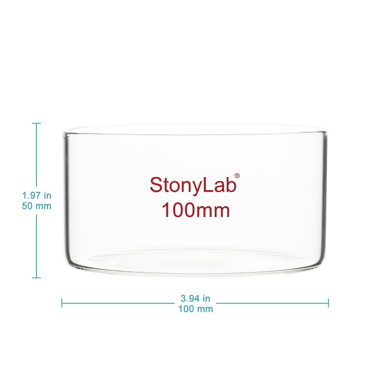 stonylab Crystallizing Dish, Thick-Wall High Borosilicate Glass Crystallizing Dishes for