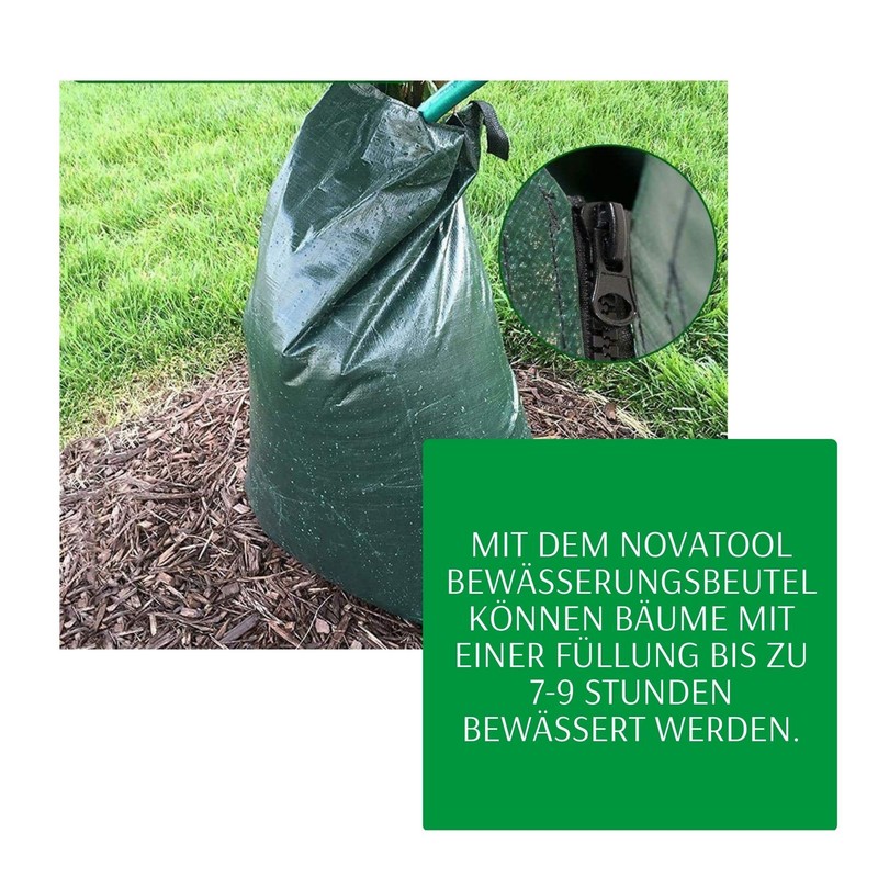 Novatool Bag for Tree Watering, 75 Litres, Green Watering Bag