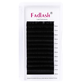 Easy Fan Lashes, Self-Fanning Eyelashes, Volume Eyelashes for Volume Technique, Curl Eyelash Extension, Mix Length Eyelash Extensions (0.07 mm-D-mix15-20)