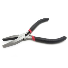 AKORD Flat Nose Jewellery Making Bead Craft Plier Electrics Repair Tool, Metal, Black, 5-Inch, 125 mm