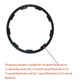 Lelukee 3 Pieces Bicycle Cassette Spacer, 1mm 1.5mm 2mm Cycling Bottom Bracket MTB Road Bike Bicycle Hub Axle Washer Seal