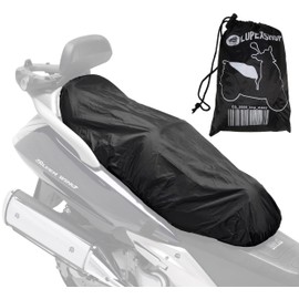Auto Accessori Lupex - Universal Waterproof Saddle Cover XL 95 x 48 cm Adjustable Saddle Cover for Scooter Motorcycle Polyester Fabric Colour Black with Bag Also Available in M L