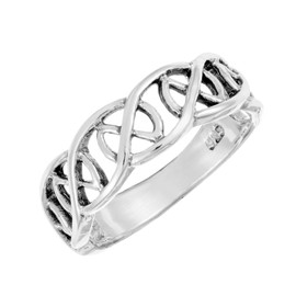 Silverly Women's 925 Sterling Silver 5.9 mm Irish Celtic Love Knot Ring