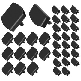 FAMSTURLON Pack of 36 Slatted Frame Caps, Slatted Frame Brackets (24 for Sides, 12 for Centre), Plastic (Black)