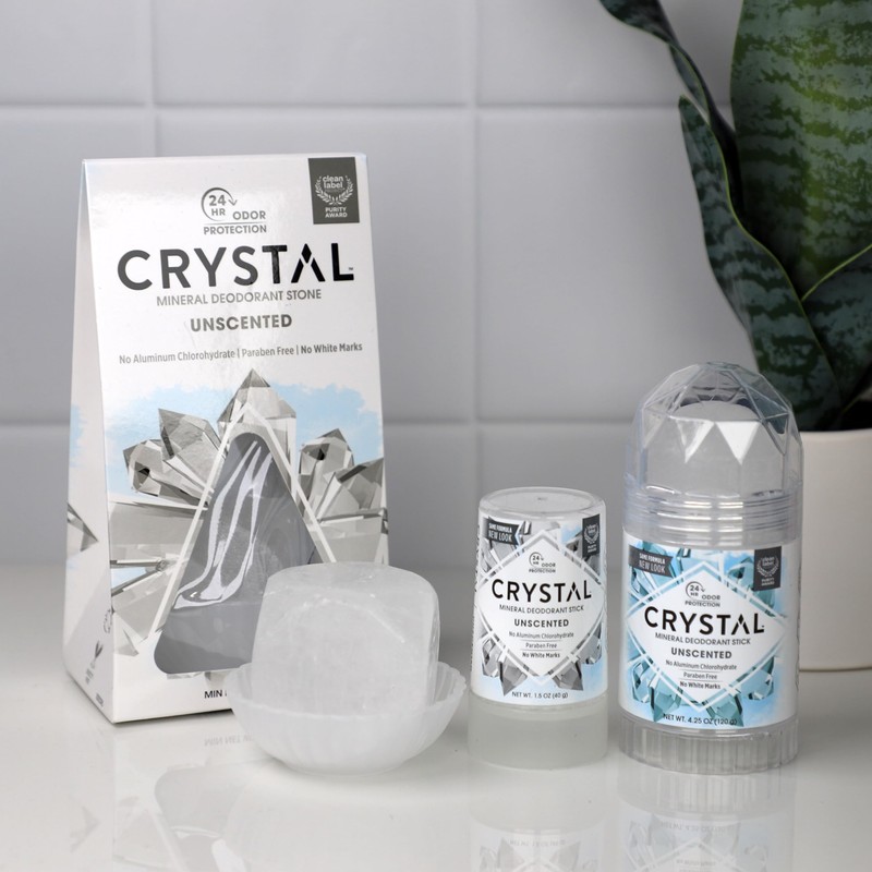 Crystal Mineral Deodorant Stick, Unscented 4.25 oz (Pack of 3)