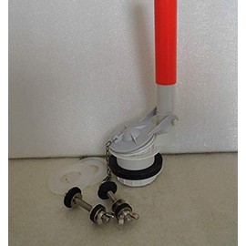 2" Flush Valve Assembly With Overflow Extension Tube with Brass toilet Bolts for Two Piece Toilets & 2 extra silicone seals