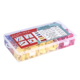 330PCS Wire Nuts Assortment Electrical Wire Connectors Kit Colorful Spring Insert Twist Nuts Caps Wire Connectors Screw Terminals for Quick Connection