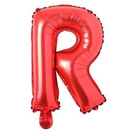 Red 28 inch Letter Balloons Alphabet Number Balloons Foil Mylar Party Wedding Bachelorette Birthday Bridal Baby Shower Graduation Anniversary Celebration Decoration (Can not Float) (28 inch Red R)