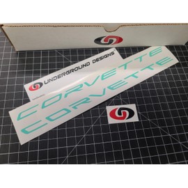 C8 Engine Cover Decals Corvette Accent Sticker Inlays Fits 2020-2024 Stingray 6.2L LT1 LTX (F'N Mint)