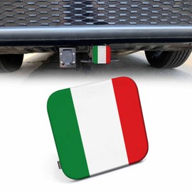 Beabes Italy Flag Hitch Covers 2 Inch National Italian Flag Trailer Hitch Cover Tube Plug Insert, Car Exterior Accessories, Receiver Tube Hitch Cover for Trucks RVs SUVs