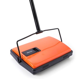 CLEANHOME CLEANHOME Manual Carpet Sweeper for Pet Hair - Dual Brush Floor Sweeper, Lightweight Push Broom for Classroom/Rugs, Non-Electric Lint & Crumb Cleaner, Easy-Dump Dustbin, No Batteries Needed