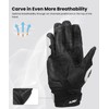 ILM Air Flow Leather Motorcycle Gloves Touchscreen for Men and