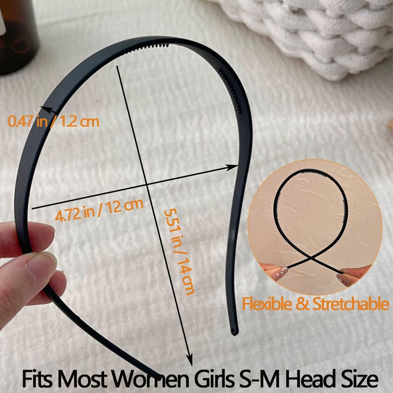 3 Pack Headbands Designed for Eyewear,Flex No Pressure Hairbands for