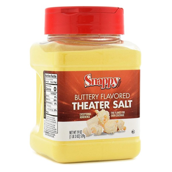 Snappy Buttery Flavored Theater Popcorn Salt, 19 Ounce