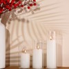 Shihanee Set of 3 White Pillar Candles and 3 Glass