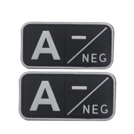 Yanxiangfa 2 PCS Mini A-Emergency Patch PVC Negative (Black) with Hat, Tablet Stand, First Aid Kit, Type A Blood