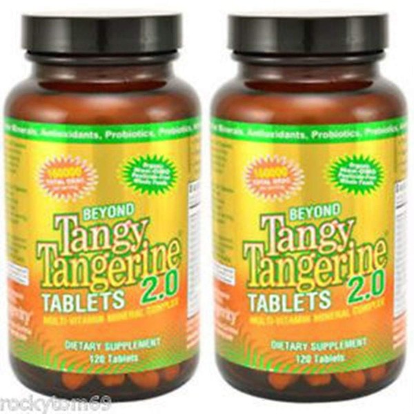 Youngevity Beyond Tangy Tangerine 2.0 Multi-Vitamin & Mineral Complex - Made with Natural & Whole Foods | 160,000 ORAC | 120 Tablets - 2-Pack