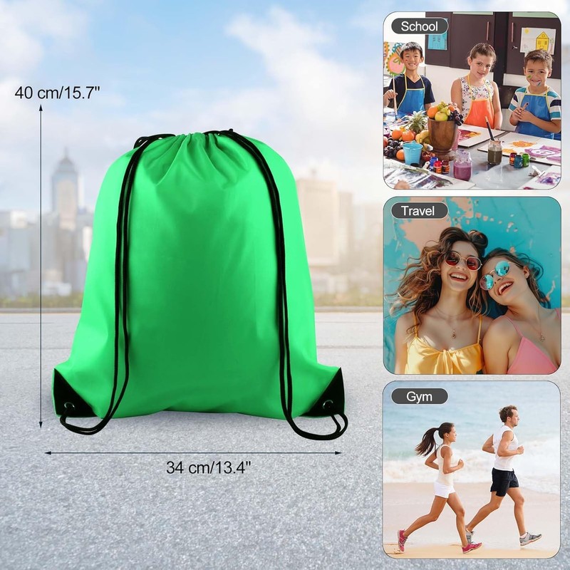 PLULON Drawstring Backpack Bags Bulk String Backpack Cinch Sack Pull