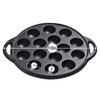 WUWEOT Non-Stick Takoyaki Pan, 1.5" Diameter Pre-Seasoned Cast Iron Octopus