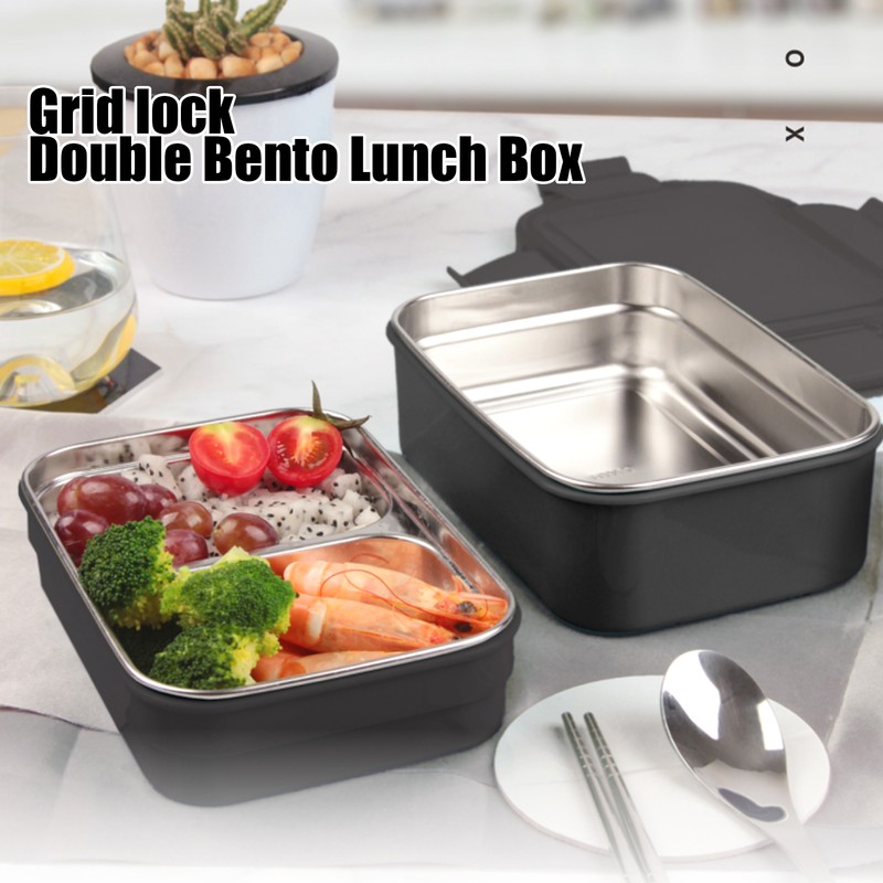 304 Stainless Steel Electric Lunch Box Double Layer Insulated Lunch