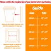 Conderyang 2Pcs 11" Square Planter Insert, Durable Plastic Plant Pot