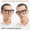 OCCI CHIARI Oversized Reading Glasses for Men 2.5 Thick Square