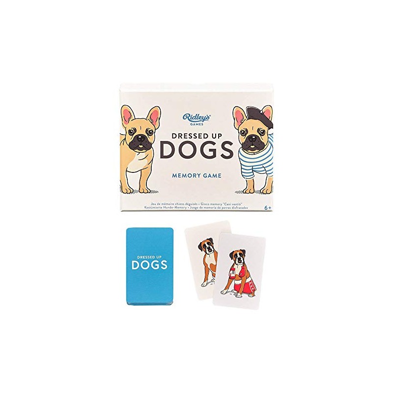 Ridley's Games GME052 Dressed Up Dogs Memory Game Matching Card,